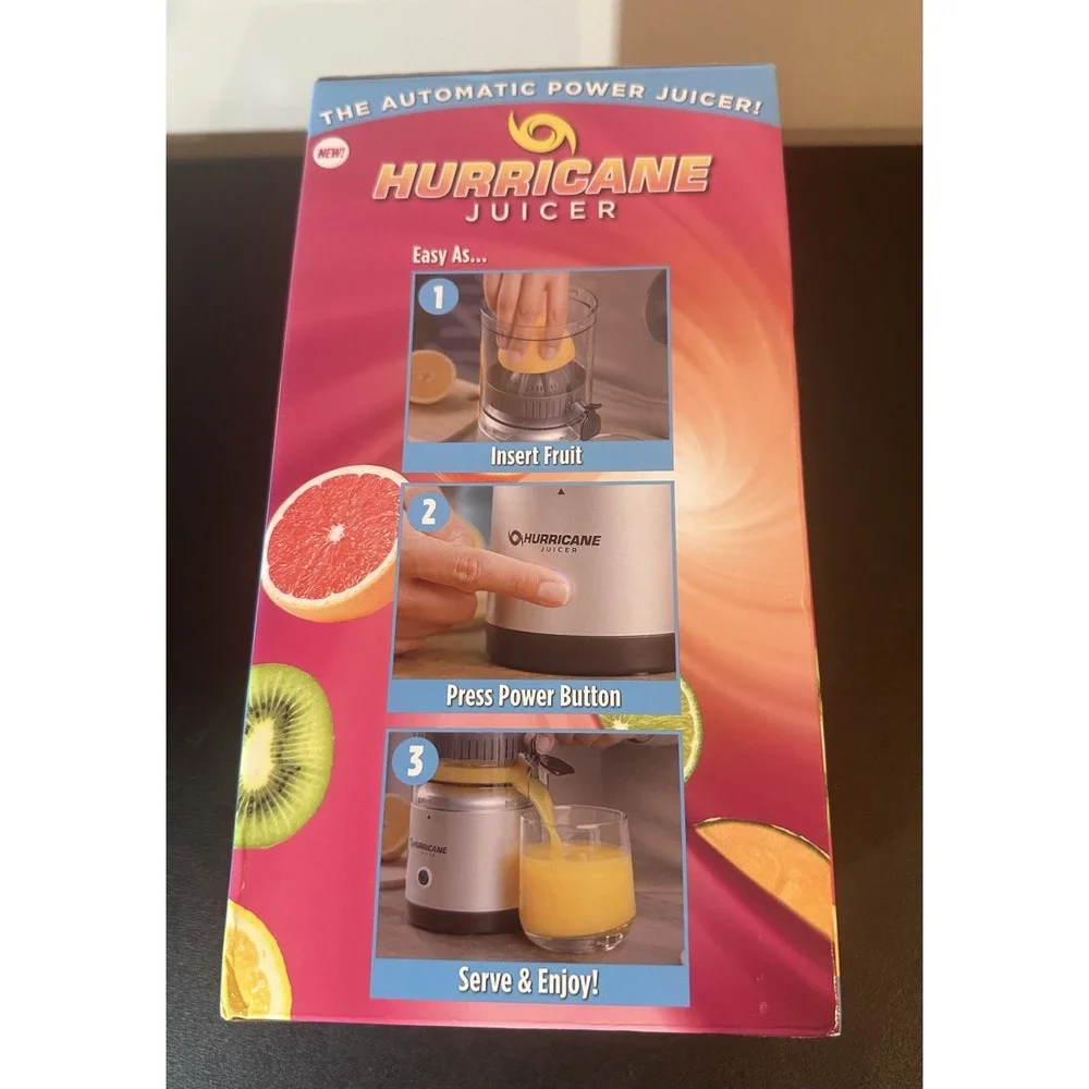 Hurricane Juicer Automatic Power Juicer Cordless Rechargeable 23086 Silver New - Picture 3 of 9